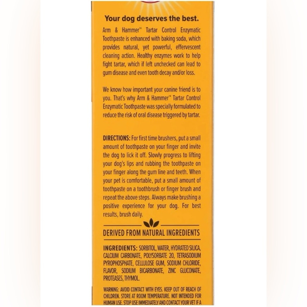 ARM & HAMMER Advanced Care Enzymatic Dog Toothpaste 2.5oz Beef Flavor 🐶🦷🪥 - Picture 4 of 7